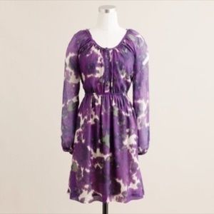 J Crew Printed Silk Dress size 0